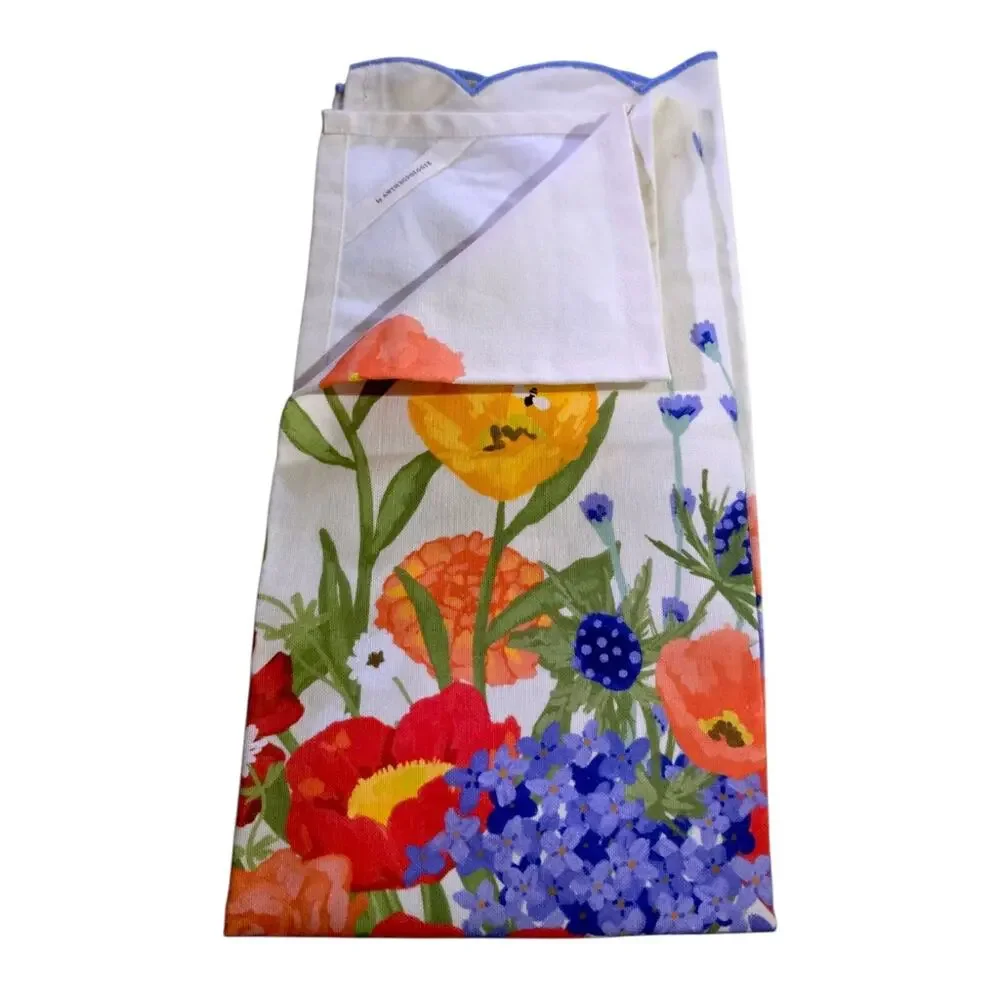 Anthropologie Beehive Cotton Dishtowel Floral Bouquet Mom Mothers Day